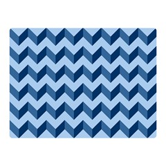 Tiffany Blue Modern Retro Chevron Patchwork Pattern Double Sided Flano Blanket (Mini)