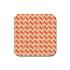 Modern Retro Chevron Patchwork Pattern Drink Coaster (square) by GardenOfOphir