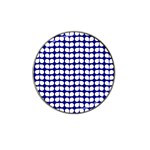 Blue And White Leaf Pattern Golf Ball Marker (for Hat Clip) Front