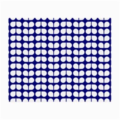 Blue And White Leaf Pattern Glasses Cloth (small) by GardenOfOphir