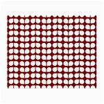 Red And White Leaf Pattern Glasses Cloth (Small, Two Sided) Back