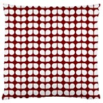 Red And White Leaf Pattern Standard Flano Cushion Case (One Side) Front
