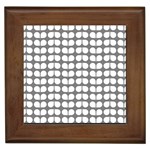 Gray And White Leaf Pattern Framed Ceramic Tile Front