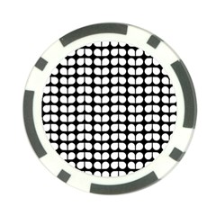 Black And White Leaf Pattern Poker Chip (10 Pack) by GardenOfOphir