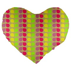 Colorful Leaf Pattern 19  Premium Heart Shape Cushion by GardenOfOphir