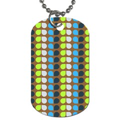 Colorful Leaf Pattern Dog Tag (two-sided)  by GardenOfOphir