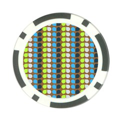 Colorful Leaf Pattern Poker Chip