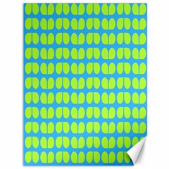 Blue Lime Leaf Pattern Canvas 36  X 48  (unframed) by GardenOfOphir