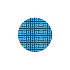 Blue Gray Leaf Pattern Golf Ball Marker 4 Pack by GardenOfOphir