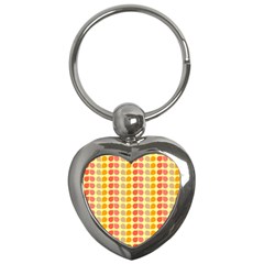 Colorful Leaf Pattern Key Chain (Heart)