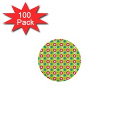 Cute Floral Pattern 1  Mini Button (100 Pack)