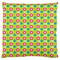 Cute Floral Pattern Large Flano Cushion Case (one Side) by GardenOfOphir