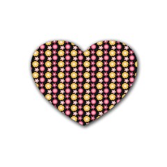 Cute Floral Pattern Drink Coasters (heart) by GardenOfOphir