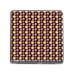 Cute Floral Pattern Memory Card Reader With Storage (square) by GardenOfOphir