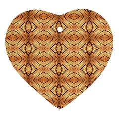 Faux Animal Print Pattern Heart Ornament (two Sides) by GardenOfOphir