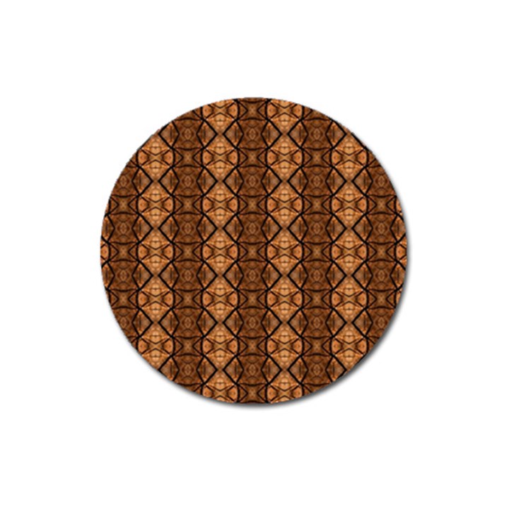 Faux Animal Print Pattern Magnet 3  (Round)