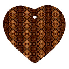 Faux Animal Print Pattern Heart Ornament (two Sides) by GardenOfOphir