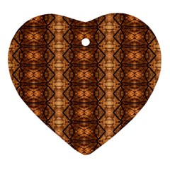Faux Animal Print Pattern Heart Ornament (two Sides) by GardenOfOphir