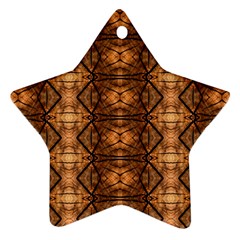 Faux Animal Print Pattern Star Ornament (two Sides) by GardenOfOphir