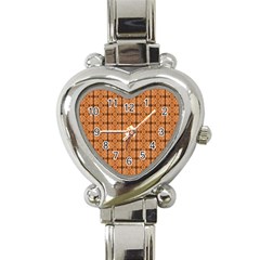 Faux Animal Print Pattern Heart Italian Charm Watch  by GardenOfOphir