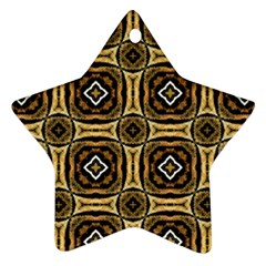 Faux Animal Print Pattern Star Ornament (two Sides) by GardenOfOphir