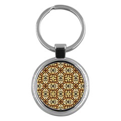 Faux Animal Print Pattern Key Chain (round) by GardenOfOphir