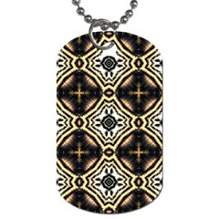 Faux Animal Print Pattern Dog Tag (two-sided)  by GardenOfOphir