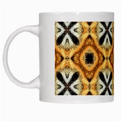 Faux Animal Print Pattern White Coffee Mug by GardenOfOphir