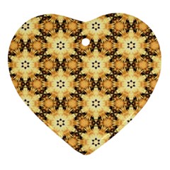 Faux Animal Print Pattern Heart Ornament (two Sides) by GardenOfOphir