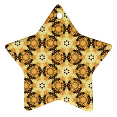 Faux Animal Print Pattern Star Ornament (two Sides) by GardenOfOphir