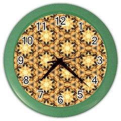 Faux Animal Print Pattern Wall Clock (color) by GardenOfOphir