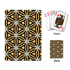 Faux Animal Print Pattern Playing Cards Single Design by GardenOfOphir