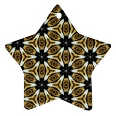 Faux Animal Print Pattern Star Ornament by GardenOfOphir