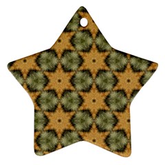 Faux Animal Print Pattern Star Ornament (two Sides) by GardenOfOphir