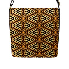 Faux Animal Print Pattern Flap Closure Messenger Bag (large) by GardenOfOphir