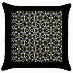 Faux Animal Print Pattern Black Throw Pillow Case by GardenOfOphir