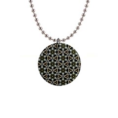 Faux Animal Print Pattern Button Necklace by GardenOfOphir