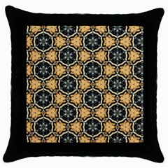 Faux Animal Print Pattern Black Throw Pillow Case by GardenOfOphir