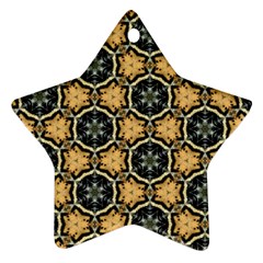 Faux Animal Print Pattern Star Ornament (two Sides) by GardenOfOphir