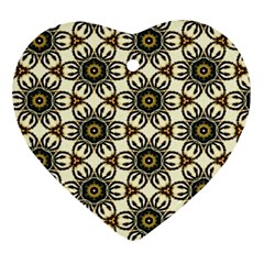 Faux Animal Print Pattern Heart Ornament by GardenOfOphir