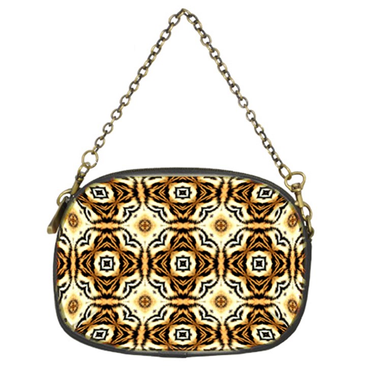 Faux Animal Print Pattern Chain Purse (Two Sided) 