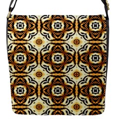 Faux Animal Print Pattern Flap Closure Messenger Bag (small) by GardenOfOphir