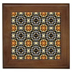 Faux Animal Print Pattern Framed Ceramic Tile by GardenOfOphir