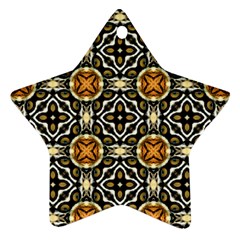 Faux Animal Print Pattern Star Ornament (two Sides) by GardenOfOphir