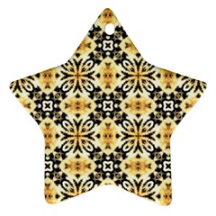 Faux Animal Print Pattern Star Ornament