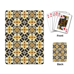 Faux Animal Print Pattern Playing Cards Single Design by GardenOfOphir