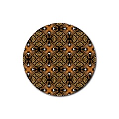 Faux Animal Print Pattern Drink Coasters 4 Pack (round) by GardenOfOphir