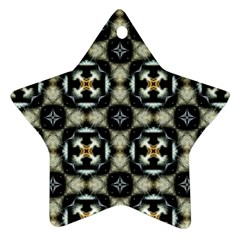 Faux Animal Print Pattern Star Ornament (two Sides) by GardenOfOphir