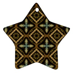 Faux Animal Print Pattern Star Ornament (two Sides) by GardenOfOphir