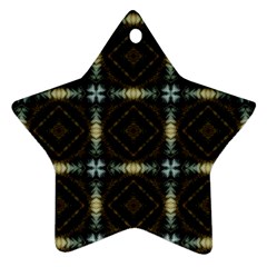 Faux Animal Print Pattern Star Ornament (two Sides) by GardenOfOphir